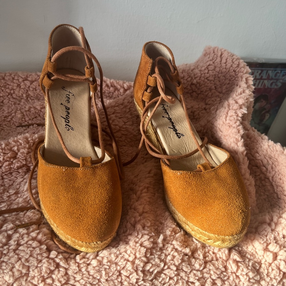 Free People brown espadrilles
